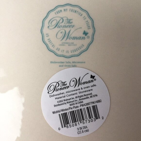 The Pioneer Woman Pie Plate Baking Dish Stoneware Christmas Floral Flower Red - Picture 7 of 11